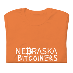 Nebraska Bitcoiners T-Shirt (White Logo)